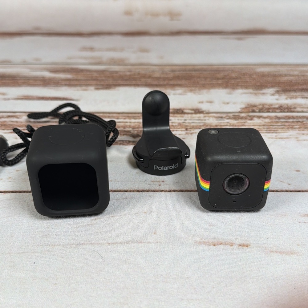 Polaroid CUBE+ Plus 1440p 1080p HD WiFi Action Camera Black Magnetic Tested